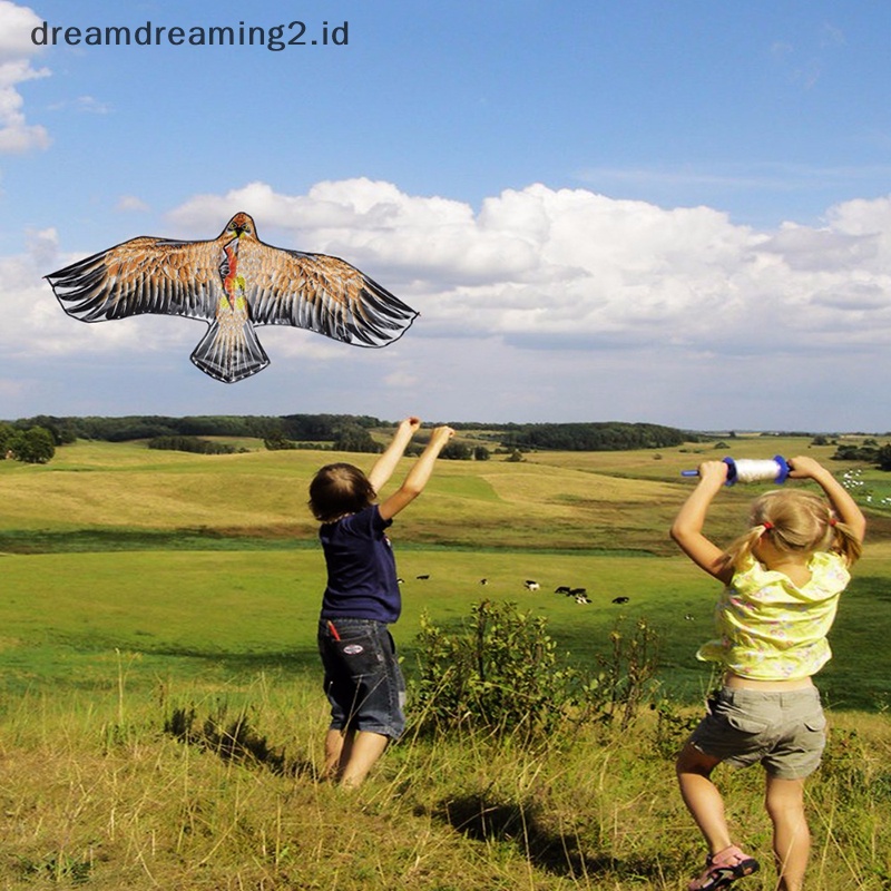 (drea) Layangan Eagle 1.1m Dengan Garis Layangan 30meter Anak Flying Bird Layangan Mainan Outdoor//