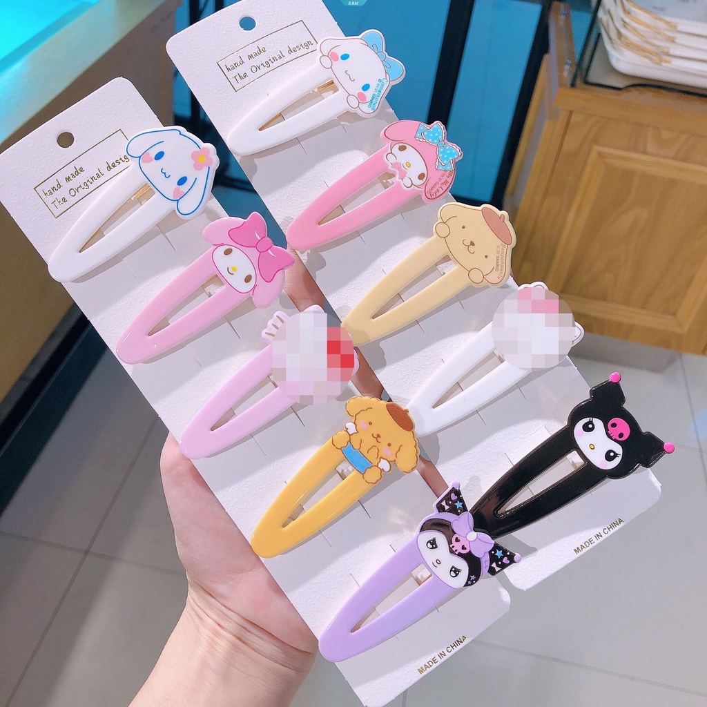 Hiasan Kepala Jepit Rambut Sanrio Akrilik Sweet Girl My Melody Kuromi Cinnamoroll Pom Pom Purin HelloKitty Hairclip Girl Kado Ulang Tahun [ZK]