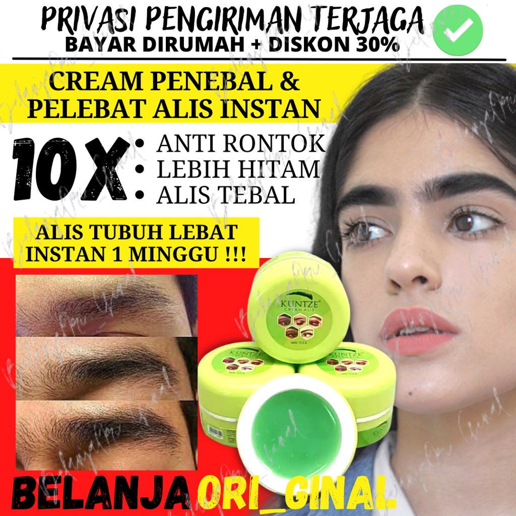 PENUMBUH ALIS CREAM ALIS KUNTZE ORIGINAL BPOM PELEBAT ALIS PERAWATAN MATA