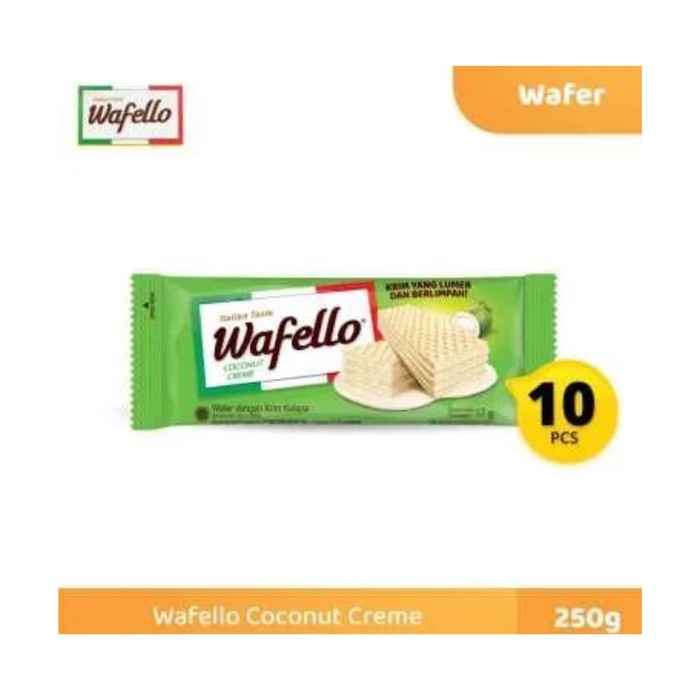 

Roma Wafello Coconut Creme 17 gram*10PCS / Wafer krim Kelapa