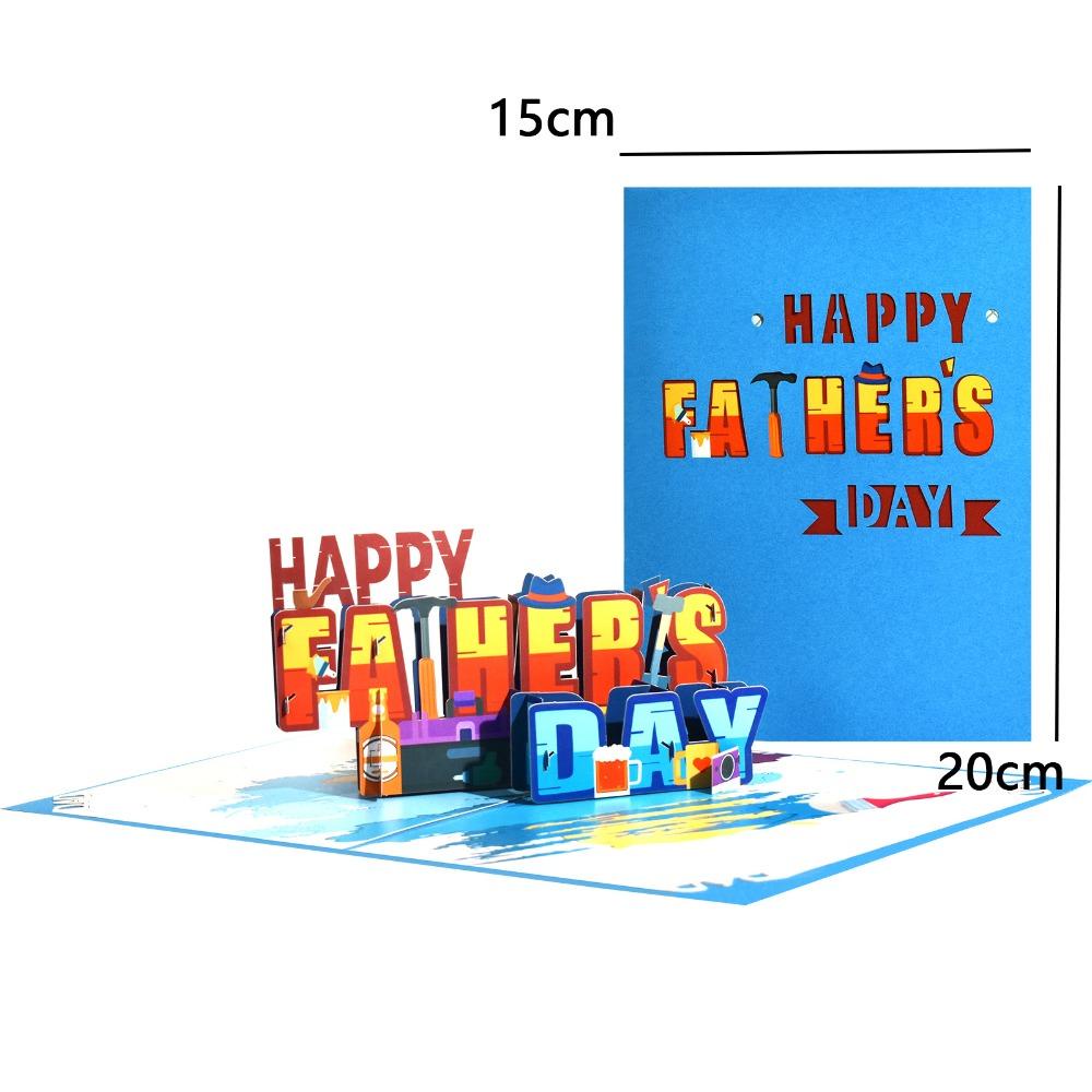 Suyo Happy Fathers Day Card Birthday Pop-Up Untuk Hadiah Handmade Ayah