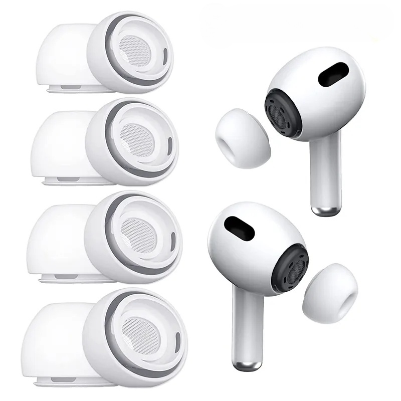 1pasang Multi-Ukuran Dapat Digunakan Kembali Kompatibel Dengan AirPod Pro1 /2Mengurangi Kebisingan Putih Earphone Penutup Telinga Silikon Lembut Kualitas Tinggi Ganti Lengan Pelindung Earphone Kasus In-ear