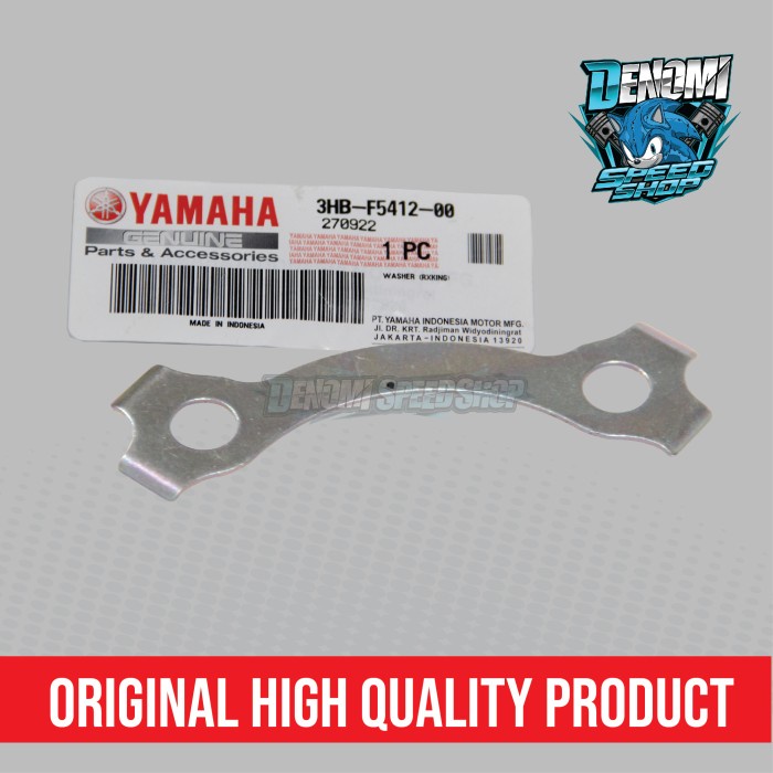 Plat Klem Pengunci Baut Nap Gear Gir Belakang Yamaha F1ZR FIZR F1Z FIZ R RX King RXZ Vega Original YGP 3HB-F5412-00