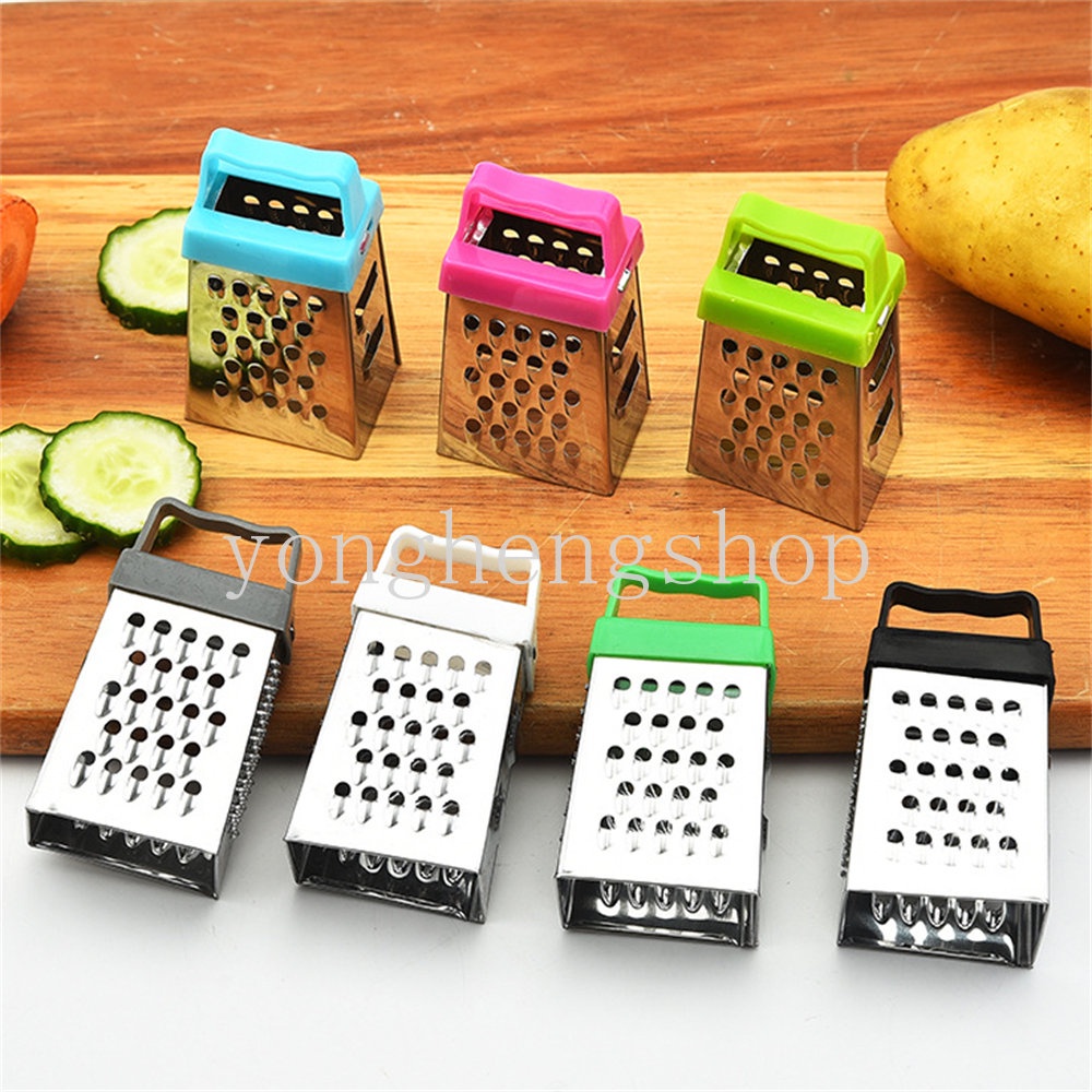 Parutan Manual Mini Empat Sisi Pengiris Buah Sayur Chopper Jahe Parutan Keju Clever Cutter Garlic Crusher Stainless Steel Planer Grinder Dapur Gadget