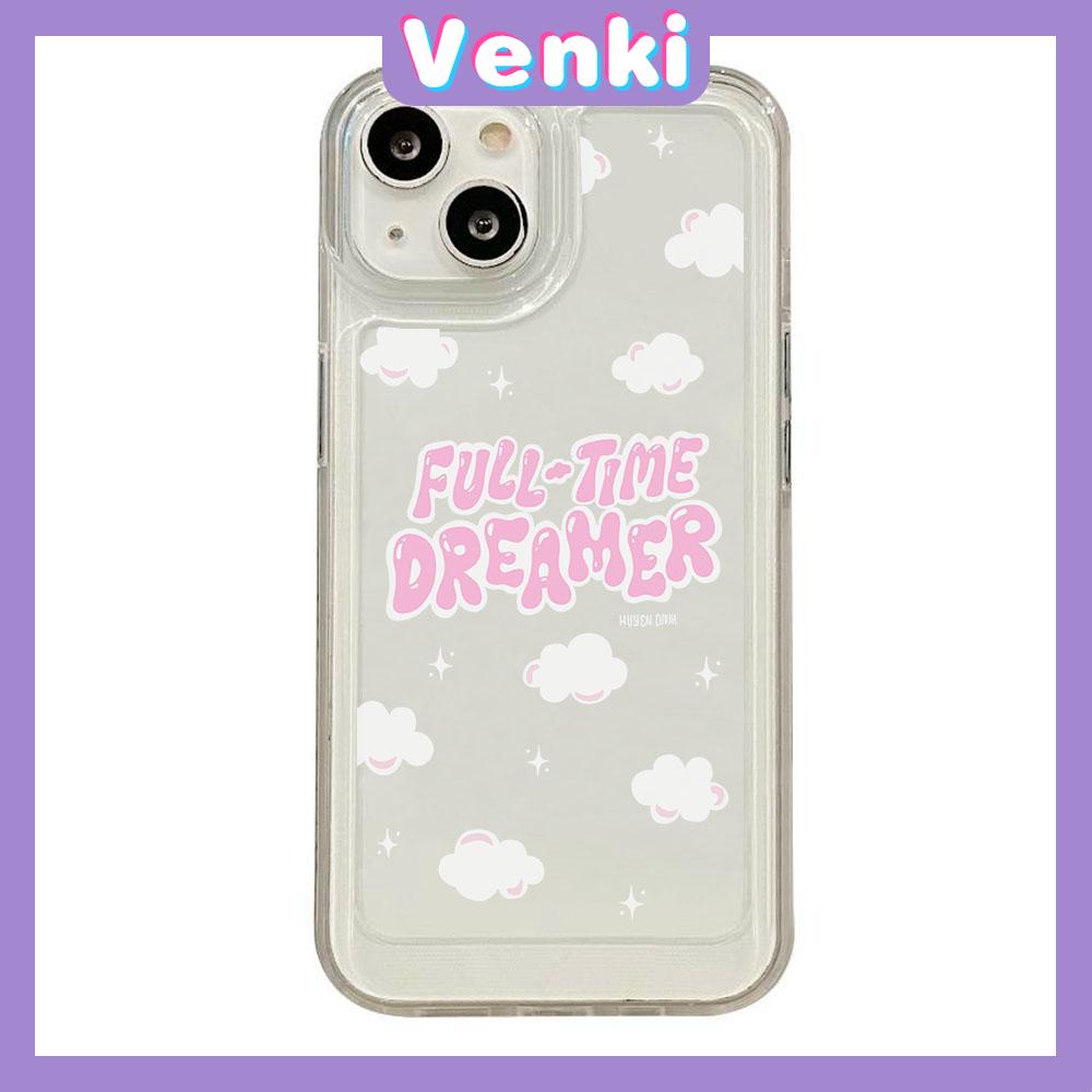 VENKI - For iPhone 11 iPhone Case Clear Big Hole Space Case TPU Soft Shell Shockproof Protection Camera Simple Cloud Compatible with iPhone 14 13 Pro max 12 Pro Max 11 xr xs max 7