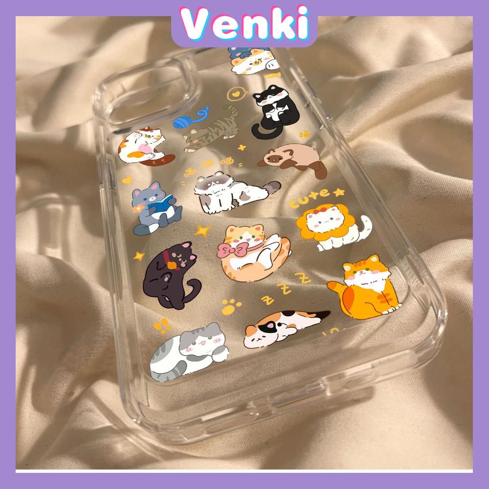 VENKI - For iPhone 11 iPhone Case Clear Big Hole Space Case TPU Soft Case Shockproof Protection Camera Cute Animal Compatible with iPhone 14 13 Pro max 12 Pro Max 11 xr xs max 7 8