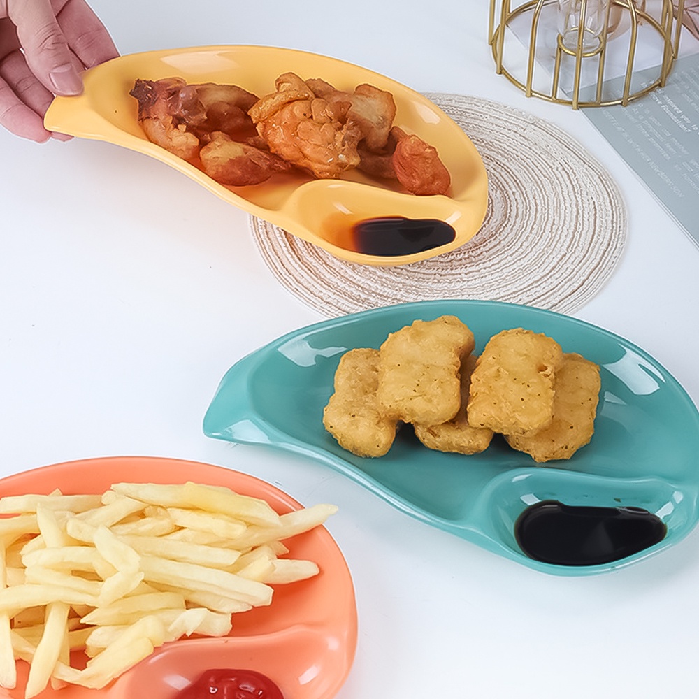 Kreatif Berbentuk Mangga Bumbu Hidangan Multi Spesifik Makanan Ringan French Fries Dipping Sauce Platter Wheat Straw Fiber Bowl Peralatan Makan Rumah Tangga Dapur Sarapan Snack Dip Tray