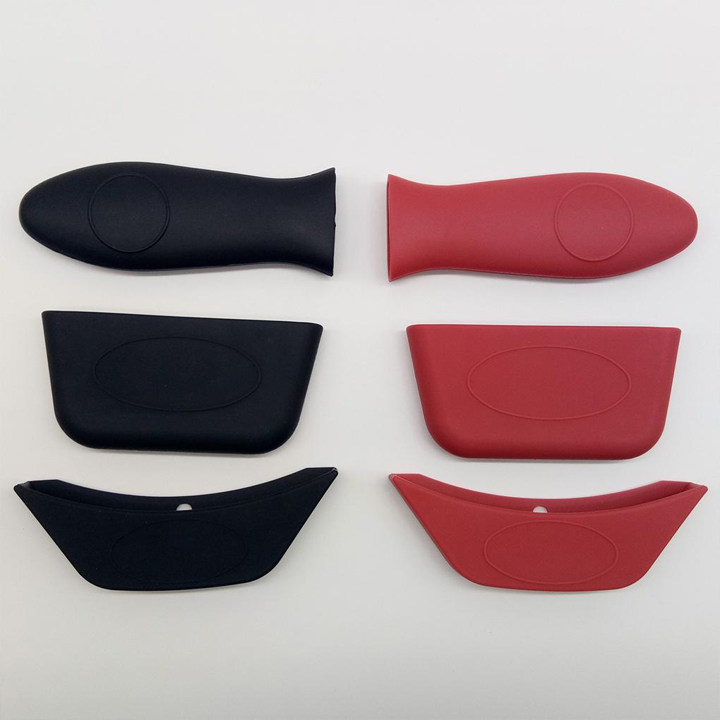 3buah Pegangan Pelindung Tahan Panas-Terisolasi Anti-Cacat Panci Grip Lengan Alat Panci Silikon Tahan Aus Aksesori Dapur Toko