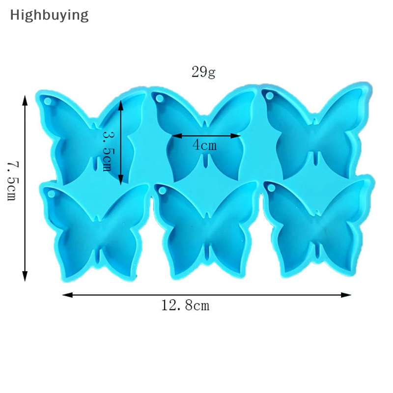 Hbid Kupu-Kupu Perhiasan Liontin Epoxy Resin Cetakan Hewan Kalung Gantungan Kunci Cetakan Silikon DIY Kerajinan Casg Tools Glory