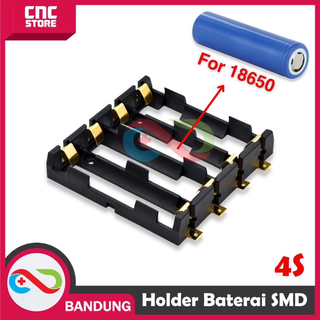 HOLDER BATERAI SMD 18650 4x 3.7V 4.2V 14.8V SERI PARALEL