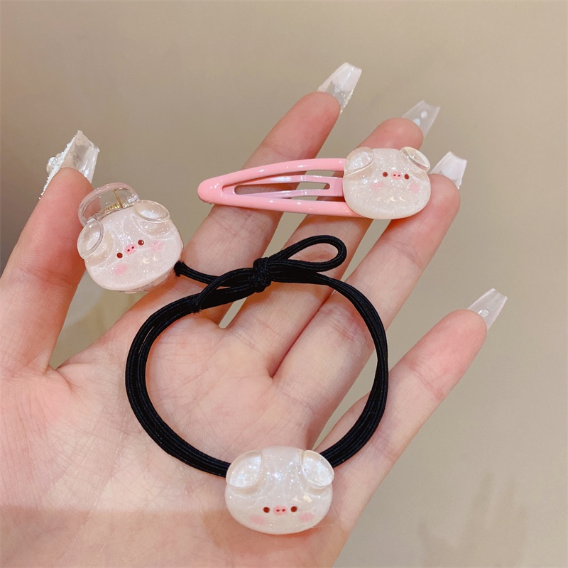 Fashion Baru Lucu Piggy Hair Clip Temperamen Gadis Poni Klip Aksesoris Rambut