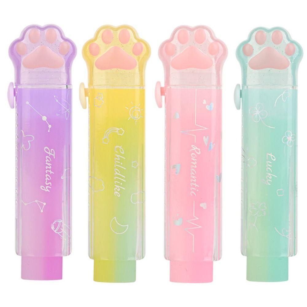 Agustina Push Pull Eraser Tanpa Debu Kawaii Traceless Siswa Alat Tulis Sekolah Kantor Alat Menyeka Cakar Kucing Jelly Eraser