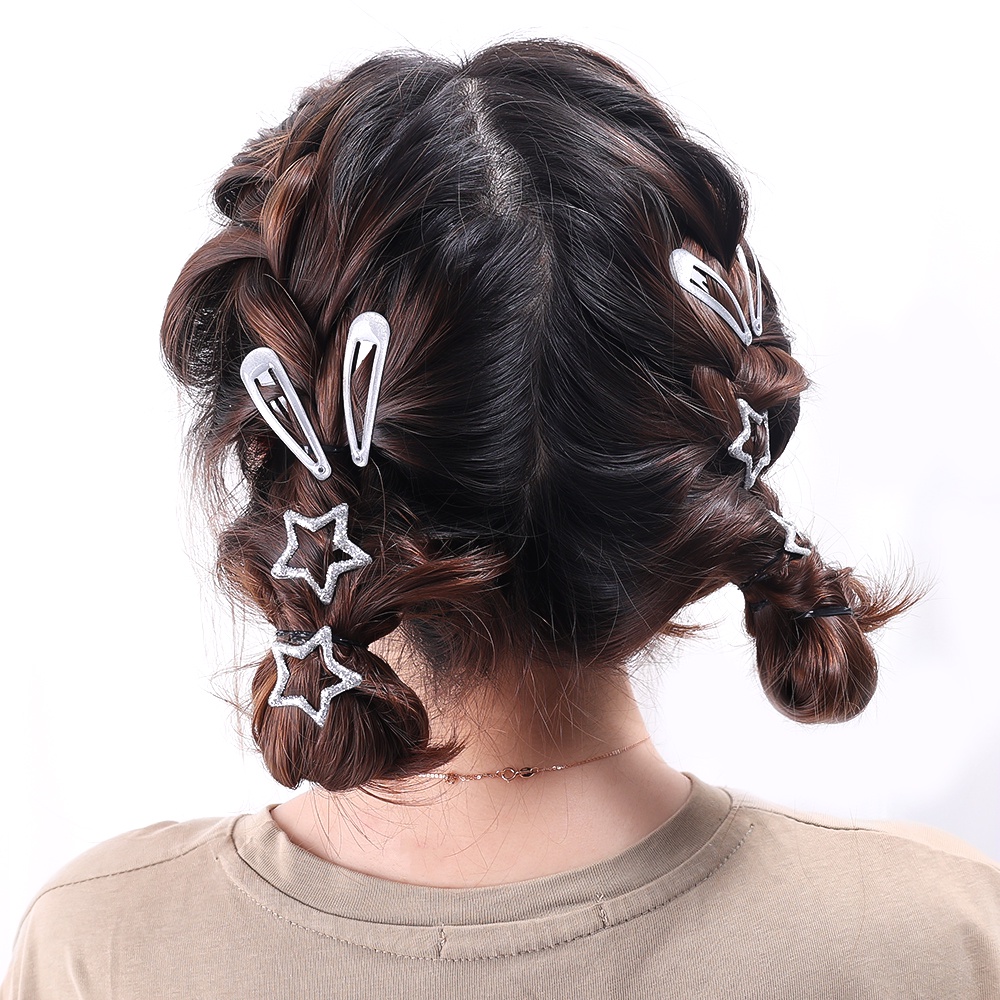 Populer Y2K Gaya Wanita Jepit Rambut/Gadis Panas Vintage Pentagram Bintang Hip Hop Jepit Rambut/Wanita Sederhana Hair Pin/Perempuan BB Jepit/Aksesoris Rambut Elegan