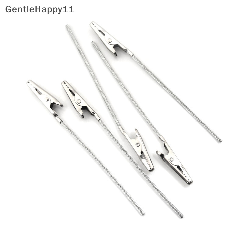 Gentlehappy 10pcs Non-Isolasi Test Elektrik Crocodile Metal Alligator Clips Panjang 10cm id