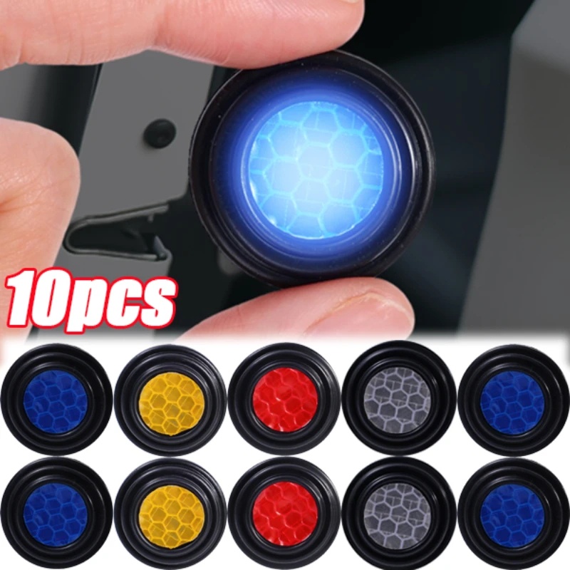 Pad Silikon Reflektif Anti Tabrak Pintu Mobil/Otomotif Sealing Honeycomb Pad/Gasket Buffer Insulasi Suara Auto Shockproof/Matras Perekat Diri Penebalan Bercahaya