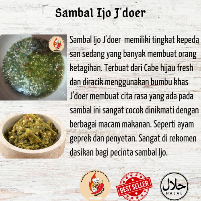 

J'doer-Sambal Ijo Sambel Ijo Padang Sambal Enak Gurih Segar