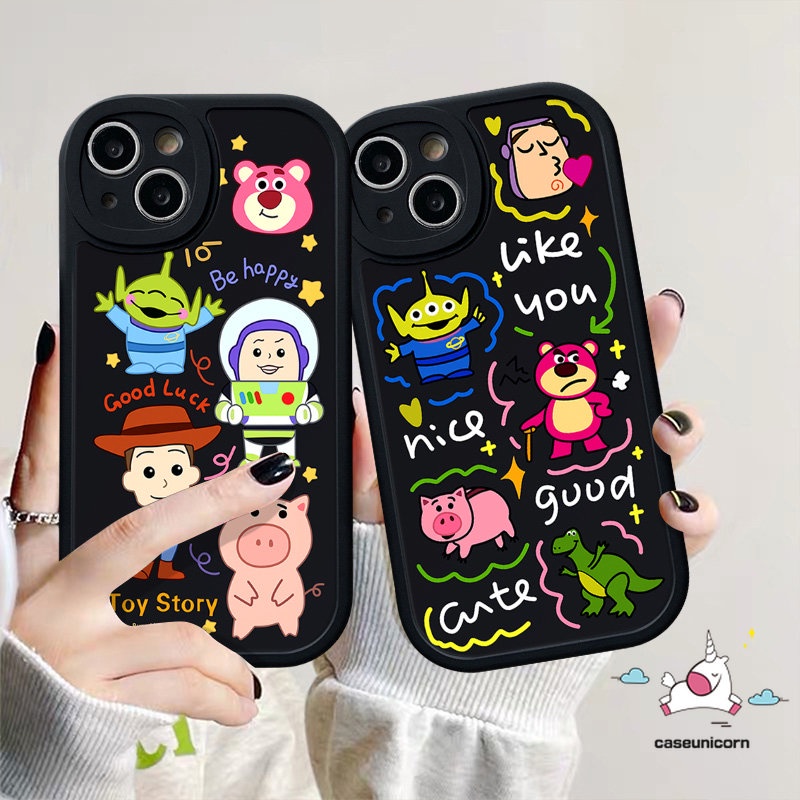 Kartun Toy Story Strawberry Bear Case Redmi Note11 9Pro 10Pro 9s 9 8 10 10s 11 Pro+11s 8 Redmi 12C A1 10C 9 10A 9C 10 9T 9A Mi 11T 12 POCO M3 F4 X3 NFC Pro Lucu Soft Cover Alien