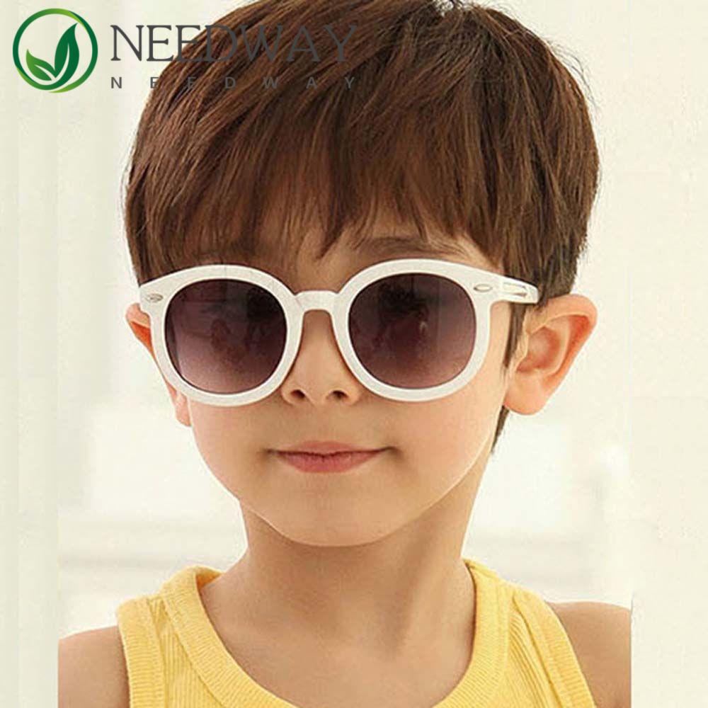 Needway   Kacamata Hitam Anak Laki-Laki Shading Anti-UV Cute Pelindung Mata Vintage Anak Sunglasses