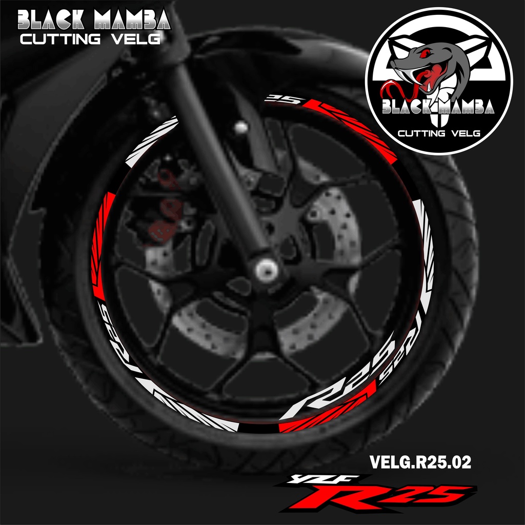 (COD) CUTTING STICKER VELG R25 - STIKER LIS LIST VARIASI BAN/VELG YAMAHA R25 02