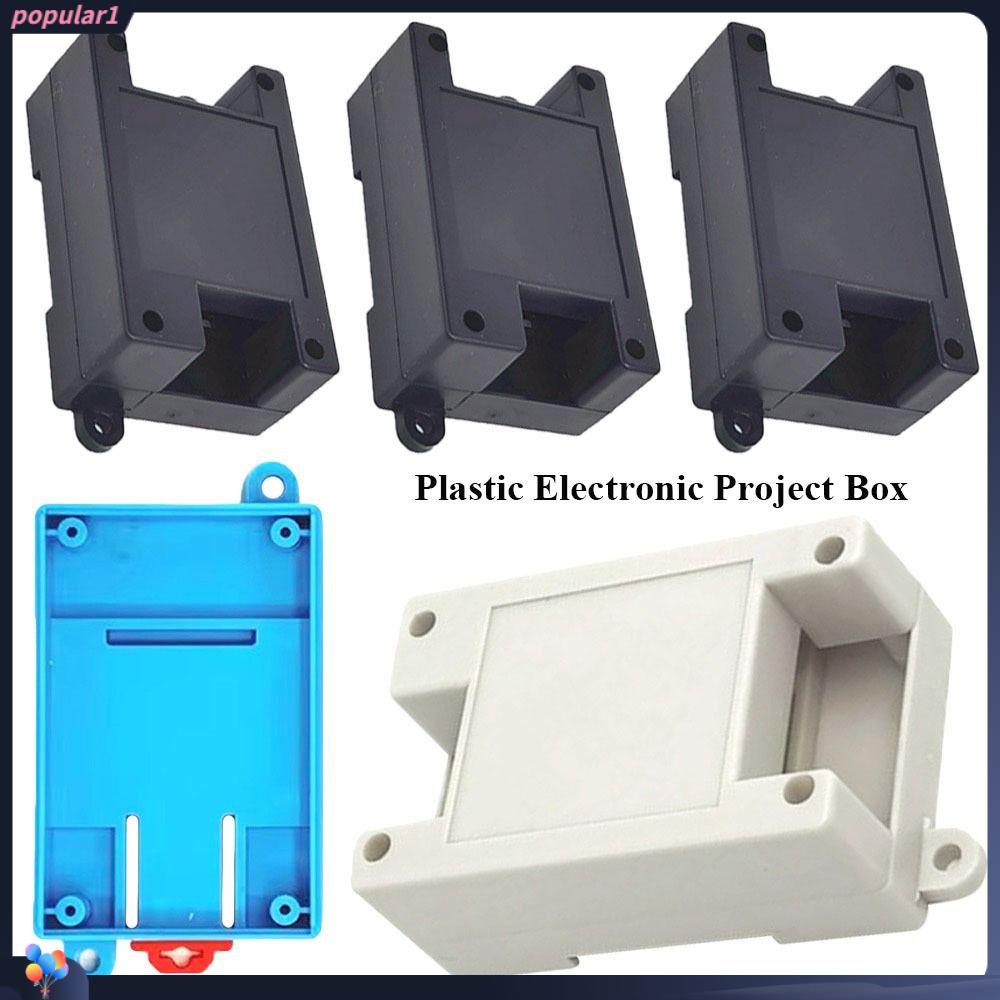 Populer 1/2pcs Kotak Proyek Elektronik DIY ABS Plastik PLC Controller Casing Instrumen Perumahan