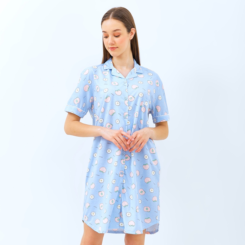 GREET NIGHT WEAR - Daster Tidur Kaos Katun Model : D-436 / D Kerah