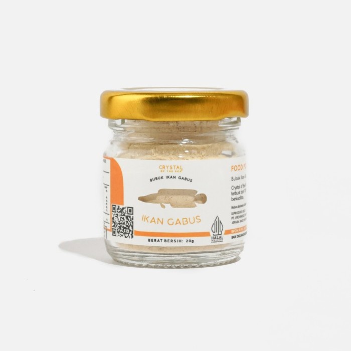 

[BISA COD] Gabus Food Powder 20g/Bubuk Ikan Gabus / Kaldu MPASI / Tinggi Albumin