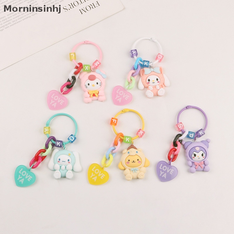 Mornin Hello Kittys Sanrio Gantungan Kunci Kawaii Anime My Melody Cinnamoroll Kartun Siswa Tas Boneka Liontin Aksesori Dekorasi Mainan Anak Perempuan id