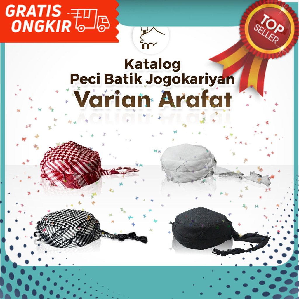 Peci Batik Jogokariyan Jogokaryan Motif Arafat Arafah peci udeng songkok