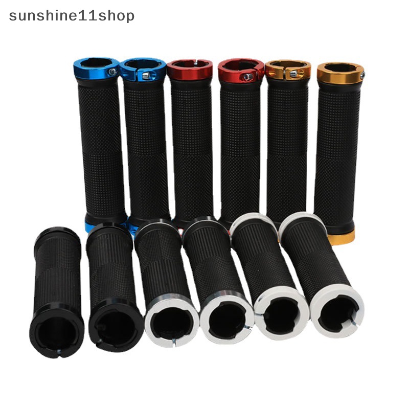 Sho 1pasang Grip Stang Sepeda Bersepeda Double Grips Sepeda Gunung Bar Karet MTB Grips N