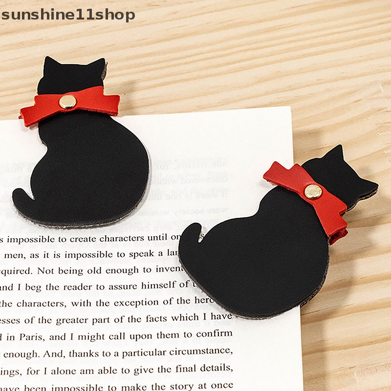 Sho Kualitas Tinggi PU Leather Cat Bookmark Siswa Membaca Kulit Halaman Buku Folder Hadiah Lucu Animal Mini Bookmark Untuk Pecinta Membaca N