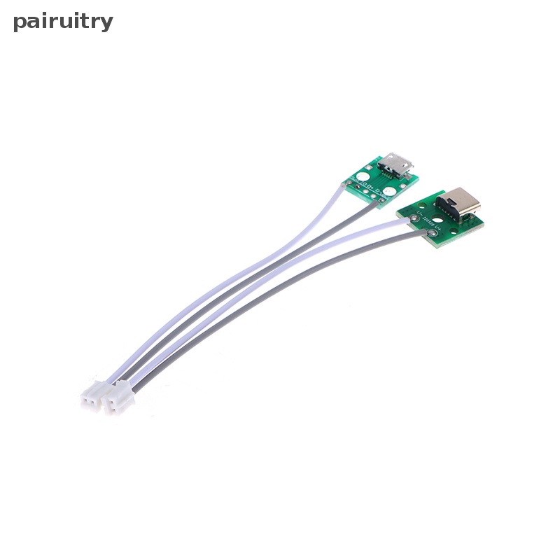 Prt Type-C Micro USB To DIP Adapter Female Konektor B Type PCB Converter Breadboard USB-01 Switch Board SMT Ibu Duduk Dengan Kawat PRT