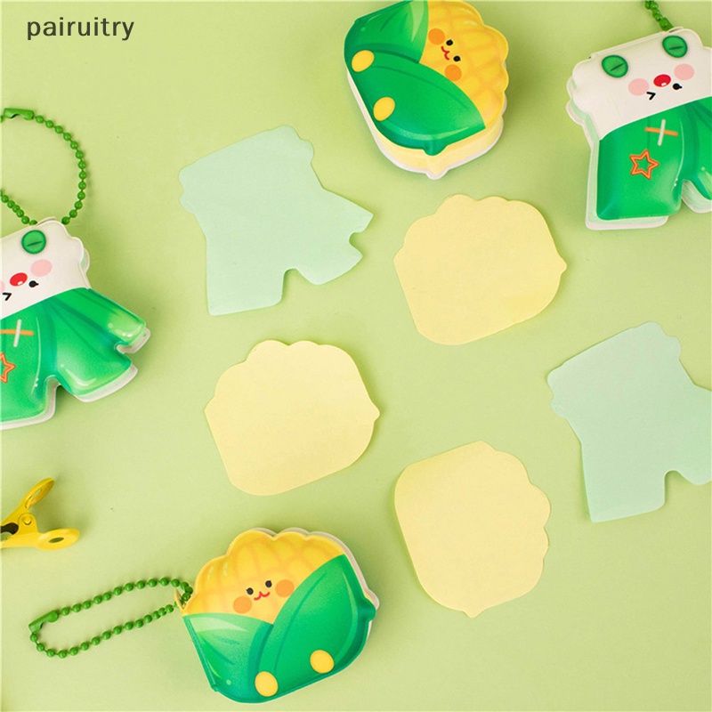 Prt Random Kebun Sayur Bentuk PU Notes Sayur Jagung Kartun Lucu Kertas Pesan Kantor Memo Stiker Stationary PRT