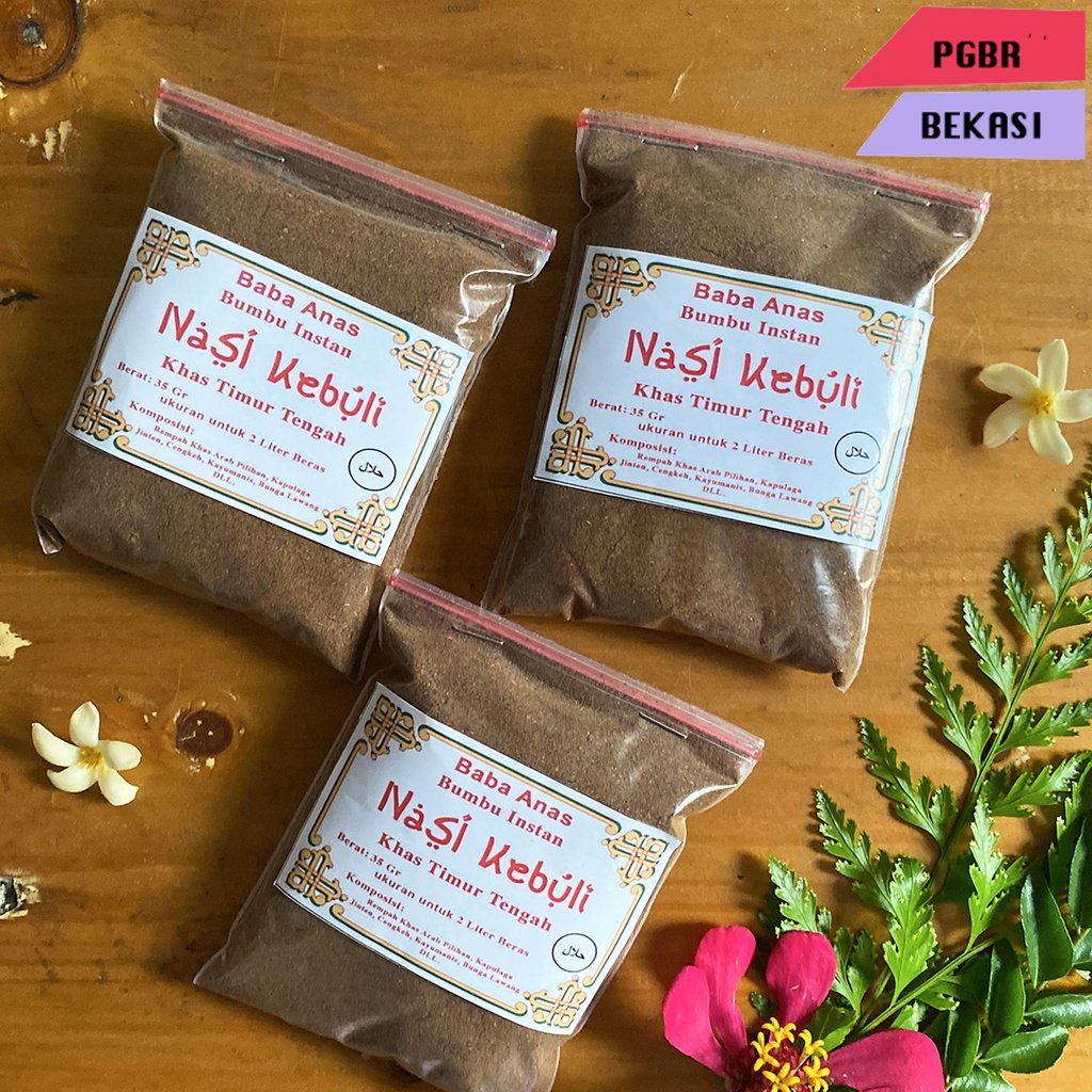 

Bumbu Nasi Kebuli Instan Baba Anas utuk 2 liter Beras / Bumbu Kebuli Grosir