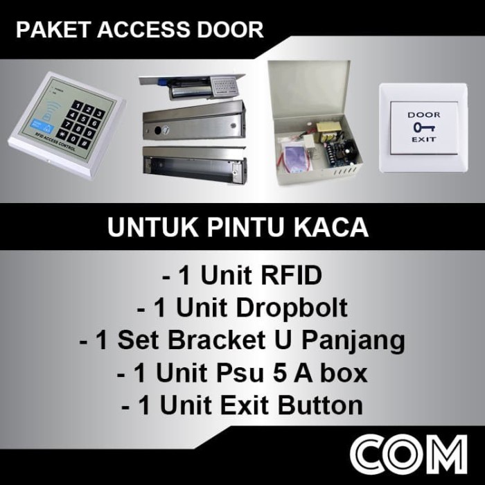 

PAKET RFID DROPBOLT KACA AKSES DOOR PAKET AKSES KONTROL/PSU BOX