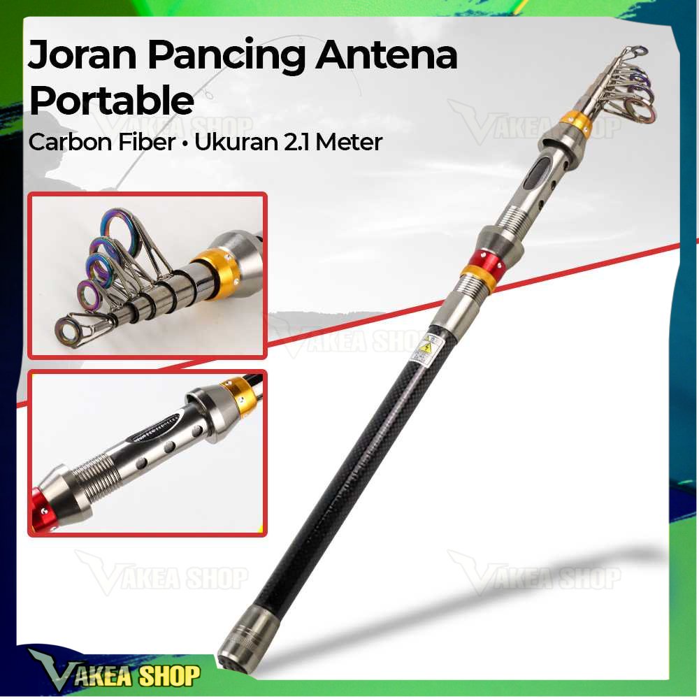 Joran Pancing Antena Portable Carbon Fiber