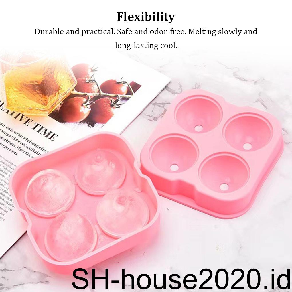 Ice Ball Mold Universal Cocktail Balanced Sealed Ice-cube Tray Indoor House Bar Cetakan Coklat Dengan Tutup Pesta Malam