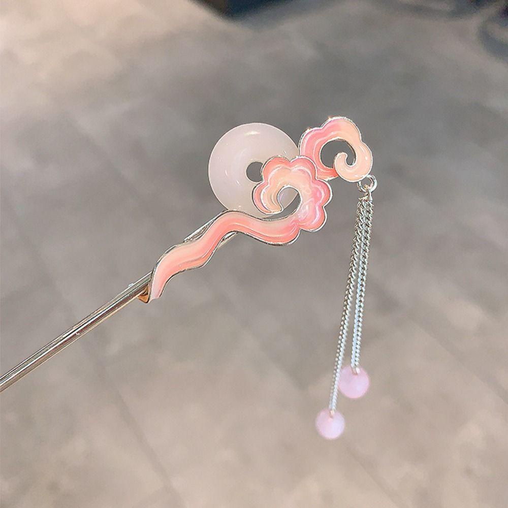 Needway   Rumbai Awan Rambut Tongkat Harian Hadiah Indah Hiasan Rambut Wanita Aksesoris Rambut Hanfu Bulang Gaya Cina Baru Jepit Rambut