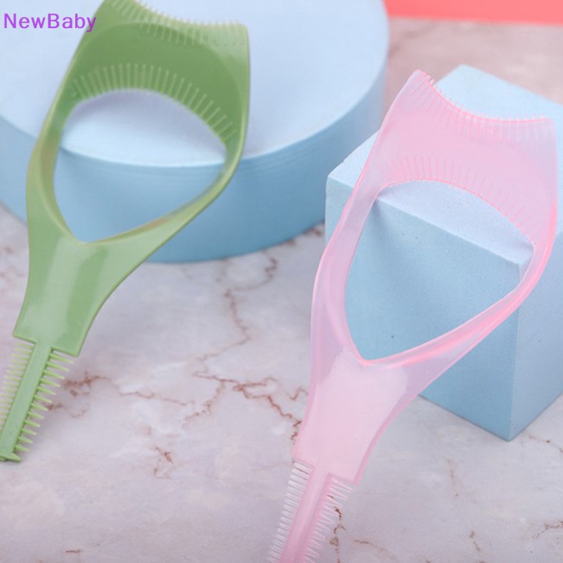 Newbaby 3in1 Makeup Maskara Perisai Brush Aplikator Sisir Panduan Kartu Alat Bantu Makeup ID