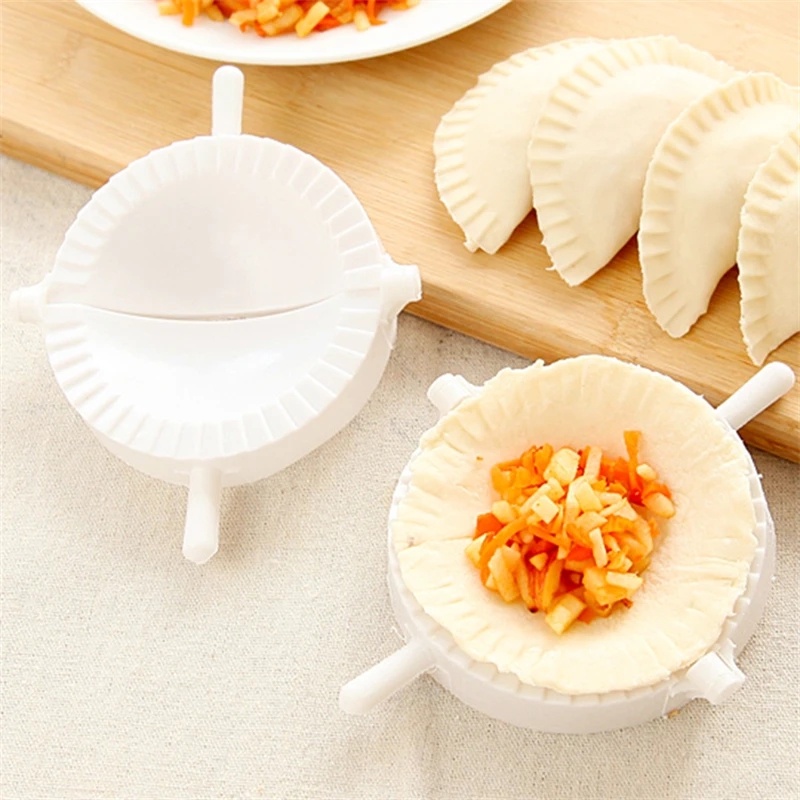 [Unggulan] Cetakan Pembuat Pangsit Plastik Adonan Tangan Press Dumpling Clip Chinese Food Jiaozi Alat Pembuat Dapur Gadget Yang Berguna