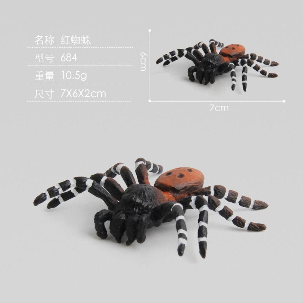 Lanfy Simulasi Spider Patung Koleksi Hadiah Novelty Halloween Dekorasi Hadiah Ulang Tahun Perlengkapan Pesta Mainan Edukasi Halloween Mengerikan Prop