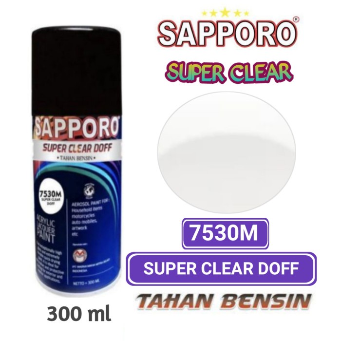 

7530M SUPER CLEAR DOFF SAPPORO STANDAR 300ml Cat Semprot Pylok Pilok
