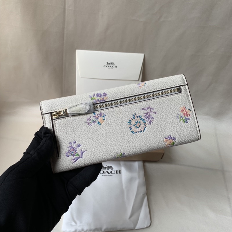 Coach Soft Wallet With Meadow Prairie Print(69842)