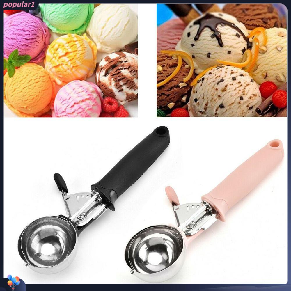 Populer Sendok Es Krim New Metal Cookie Scoop Mash Potato Spoon Ball Scooper