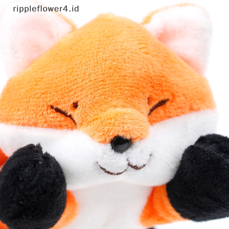 {rippleflower4.id} 1pc Boneka Rubah Mini Kartun Bros Mewah Pasangan Baju Lucu Pin Tas Liontin Mainan~