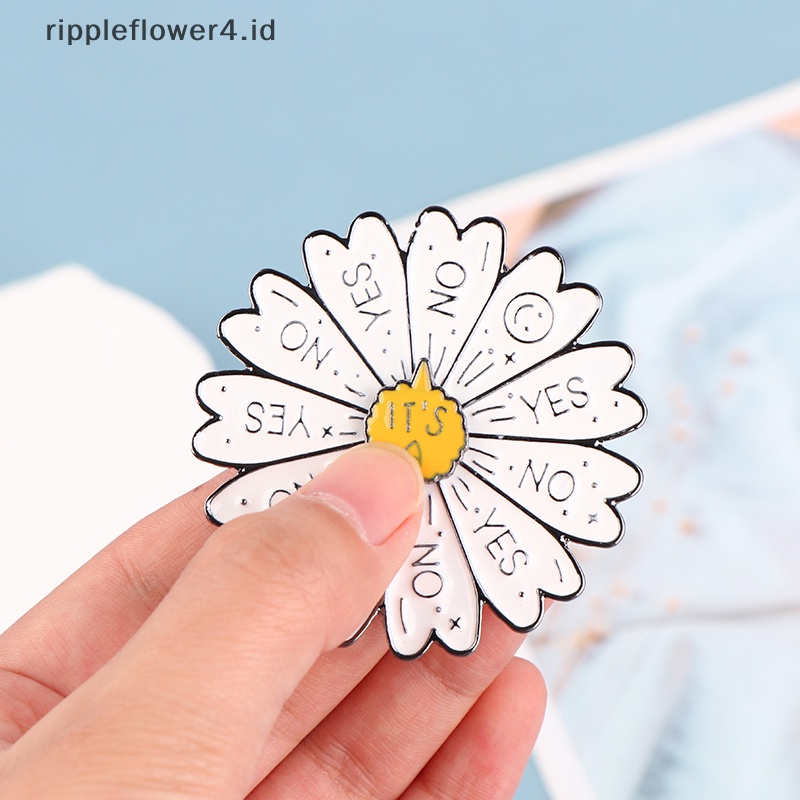 {rippleflower4.id} Apa Makan Berputar Geser Bergerak Bros Enamel Pin Bros Lencana Logam Kerah Pin Ini Bros Bunga Matahari Jaket Denim Perhiasan Aksesoris Hadiah~