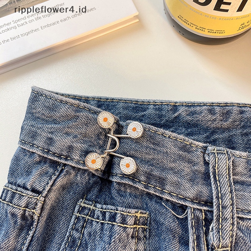 {rippleflower4.id} Mengencangkan Pinggang Artefak Pin Aksesoris Bebas Paku Bros Jeans Mantel Celana Pinggang Penyesuaian Pin Dilepas Tombol Tetap Universal~