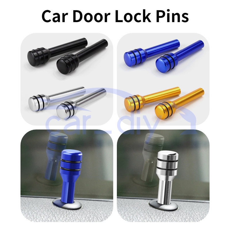 Pin Kunci Pintu Mobil Universal Aluminium Alloy Lift Bolt Latch Status Button Personalize Interior Dimodifikasi Pengganti Knob Handle Untuk Auto Truk SUV Dekorasi Indah