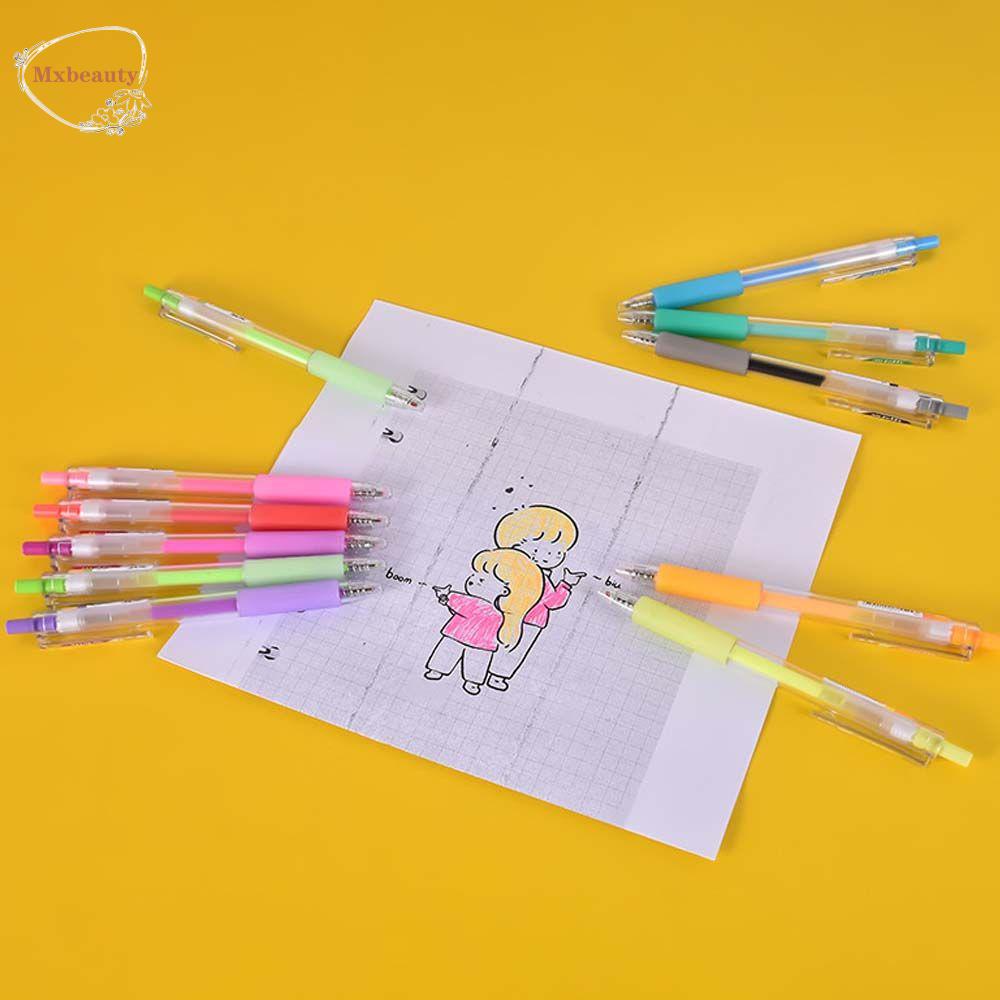 Mxbeauty Jelly Gel Pen 12warna Kreatif Perlengkapan Tulisan Kantor Sekolah Gambar Cat Diary Press Pen Set Jelly Color Pulpen