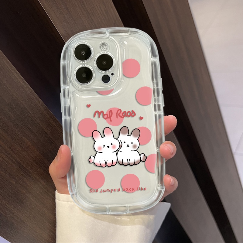 Casing Transparan Kucing Pasangan Lucu Kompatibel Untuk IPhone Casing13 12 11 14 Pro Max XS X XR 8 +7Plus Silikon Lembut Shockproof Casing Phone Cover Cell Precticer