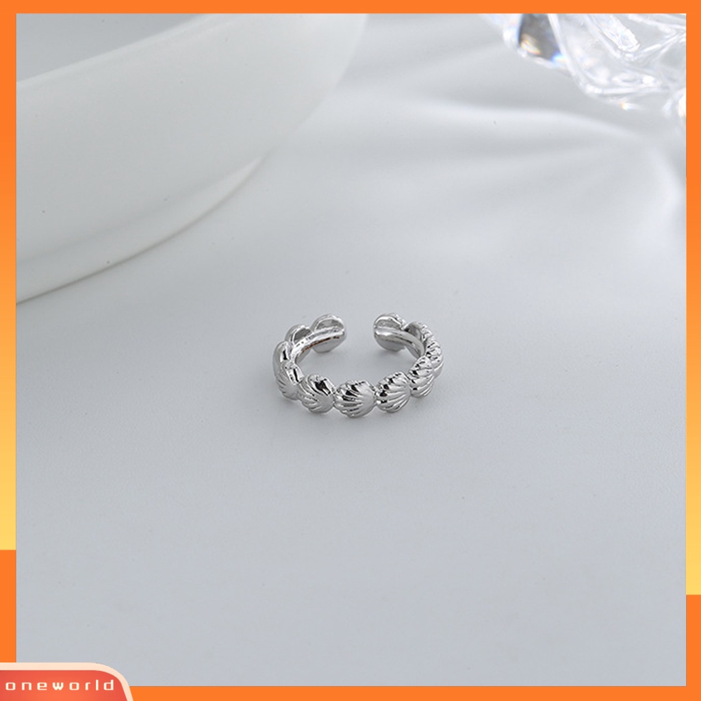 [WOD] 1pc Klip Telinga Non-Piercing Shiny Hias Menarik All-match Perhiasan Hadiah Lingkaran Wanita Fashion Kerang Telinga Manset Anting-Anting Untuk Pacaran